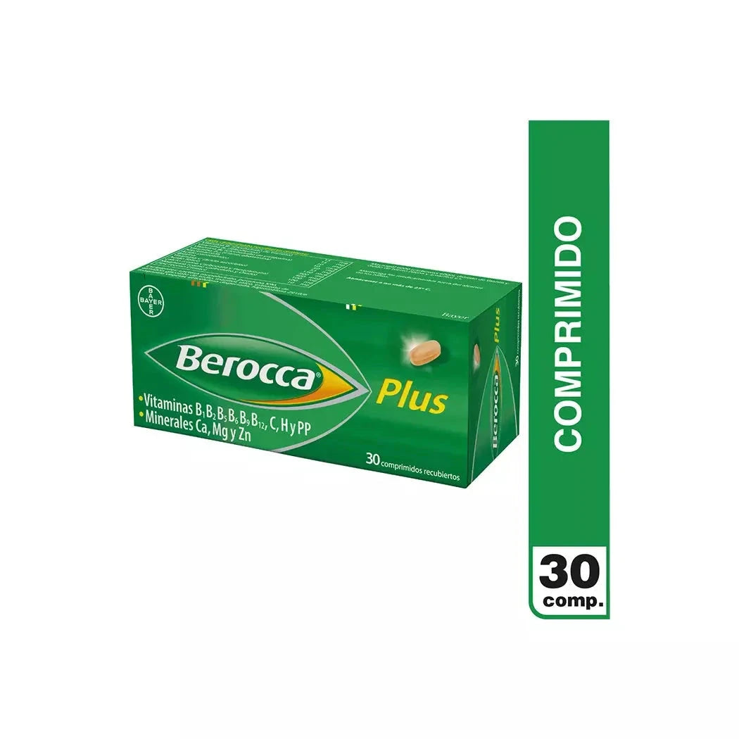 Berocca "Plus" - Vitaminas y Minerales x 30 comprimidos Farmex-Pluxee-Persistente